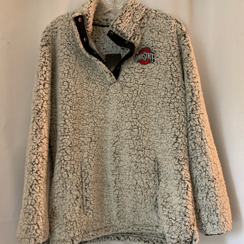 Large Ohio State Sherpa pullover